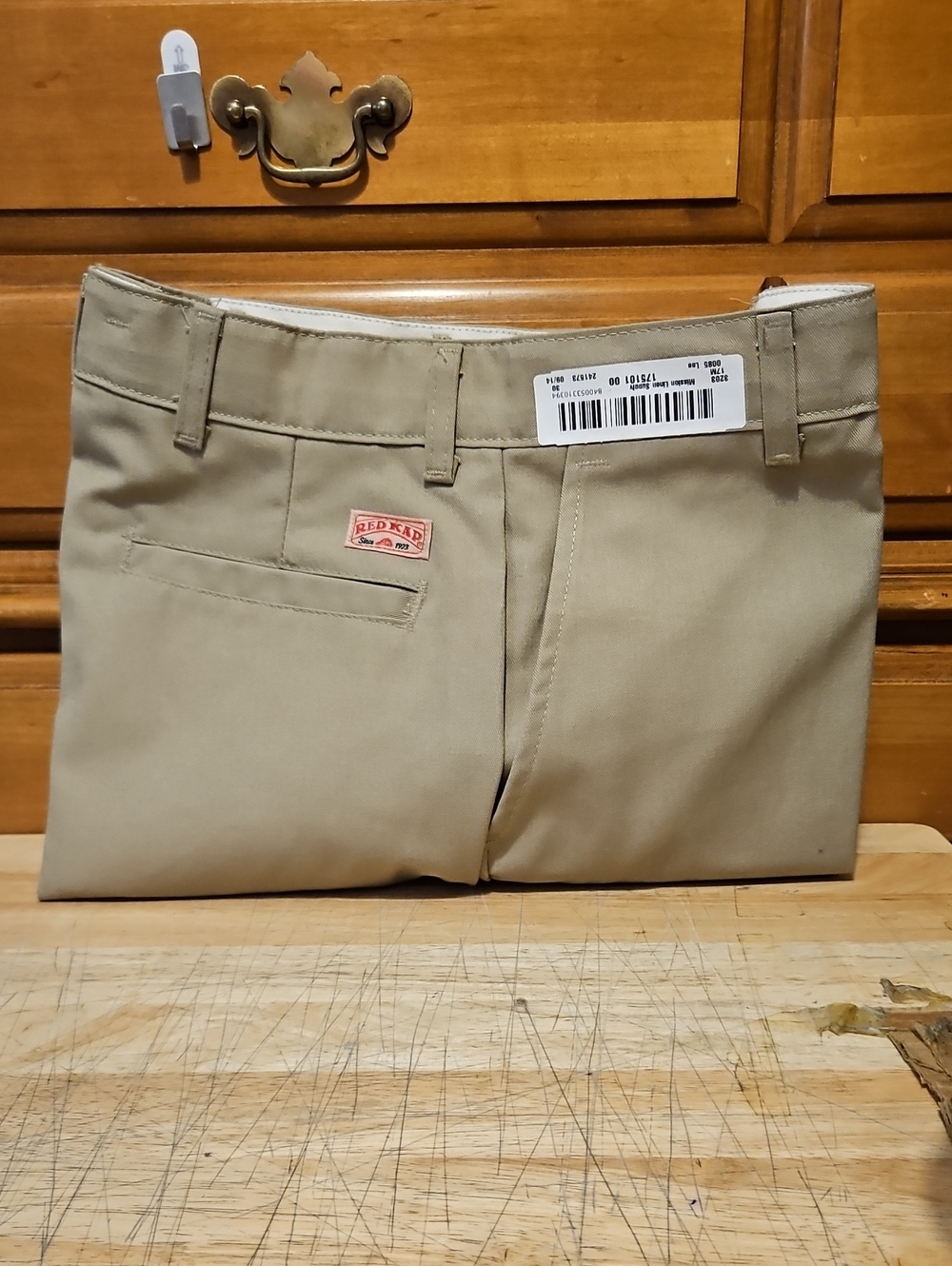 Red Kap Men's Classic Fit Chino Pants in Khaki Waist 32 Length 33